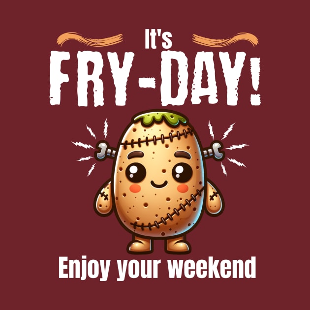 Potato Frankenstein Celebrates Fry-day! by Critter Chaos