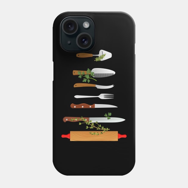 Cooking Ustensils Phone Case by SWON Design