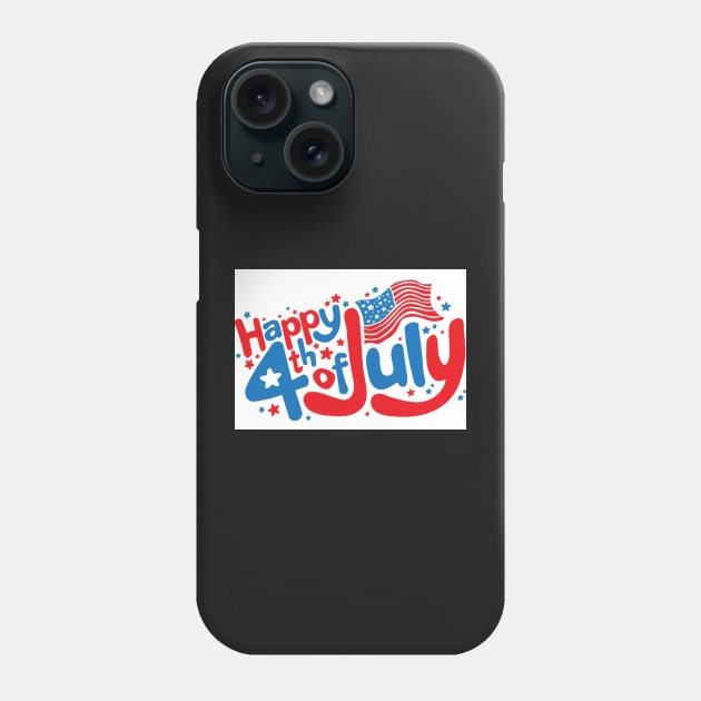 4th of July - 4 Phone Case by Hand-drawn