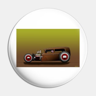 Hot Rod Jalopy Pin