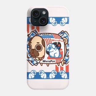 White Pug Candy Wrapper Phone Case