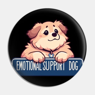 Kawaii Emotional Support puppy Dog Pin