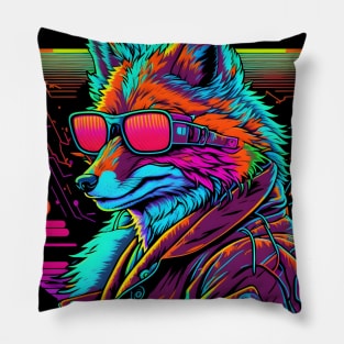 Neon Fox Pillow