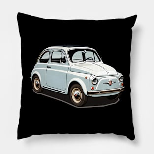 Vintage Italian Elegance: Classic Fiat 500 Pillow