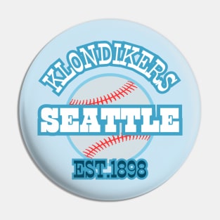 Klondikers Seattle Est. 1898 Real Teams, Reimagined Logos Pacific Northwest Style Pin