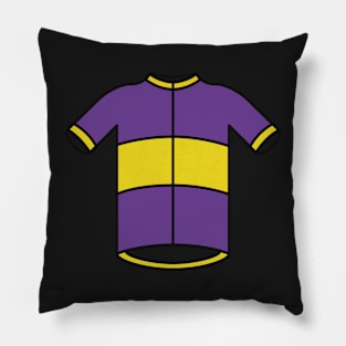Purple & Yellow Cycling Jersey Pattern Pillow