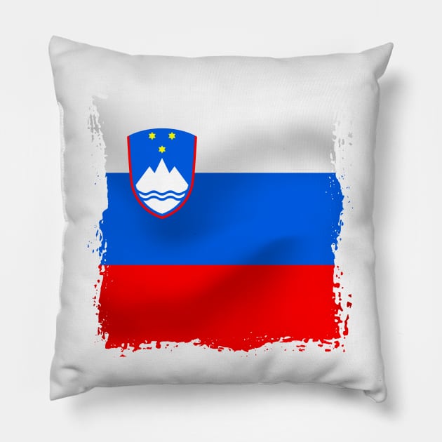 Slovenia artwork Pillow by SASTRAVILA