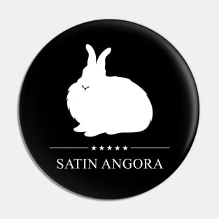 Satin Angora Rabbit White Silhouette Pin