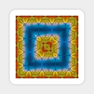 square creative design inspired by nature rainbow coloured pattern Magnet