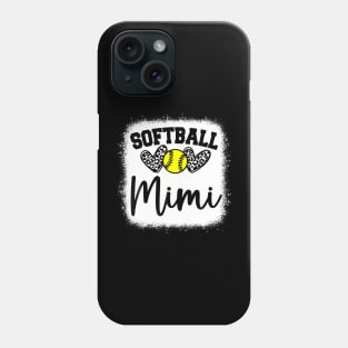 Personalized Softball Heart Tee Cute Mimi Women Softball Phone Case