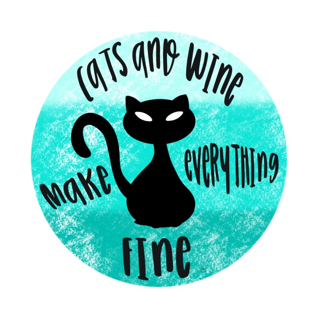 Cat and wine make everything fine by nasia9toska