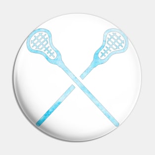 Lacrosse Stick Light Blue Pin