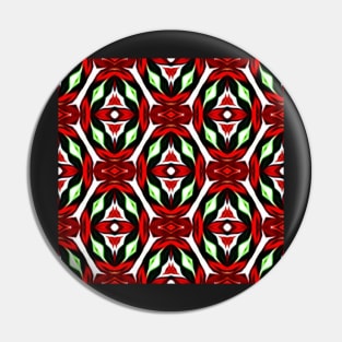 Red and Green Christmas Pattern Number 15 Pin