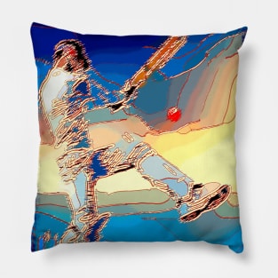 World Cup Cricket Batsman Lines Pillow