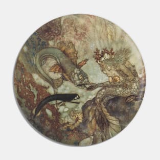 Vintage Fairy Tale, The Mermaid by Edmund Dulac Pin