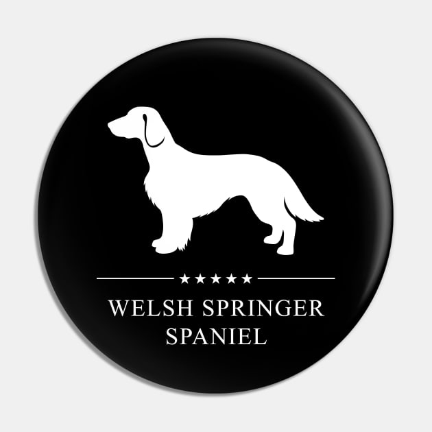Welsh Springer Spaniel Dog White Silhouette Pin by millersye