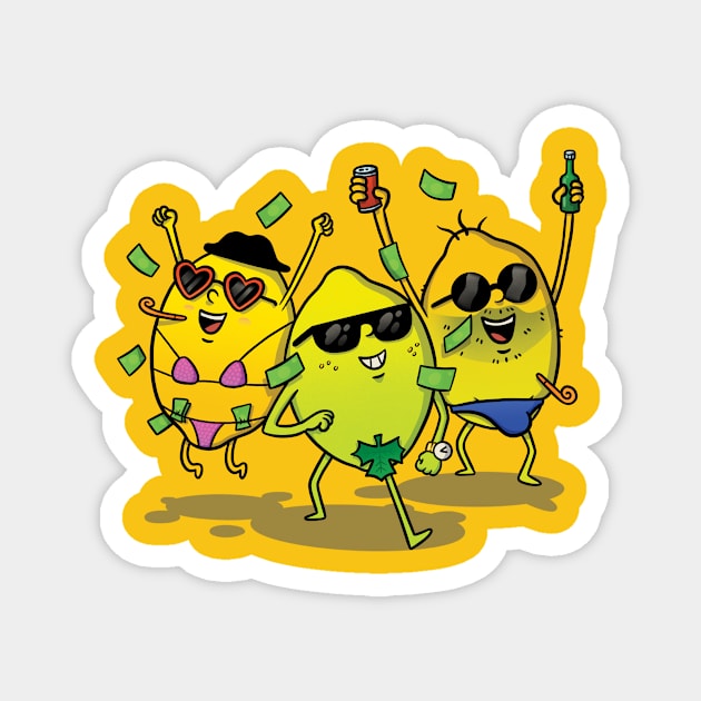 Lemon Party Time Magnet by royalsass