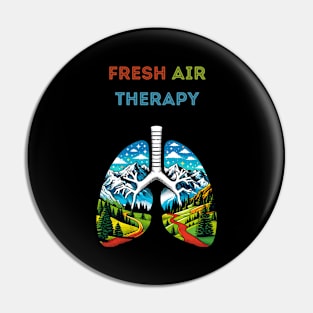 Inhale Nature Exhale Stress Fresh Air Therapy Pin