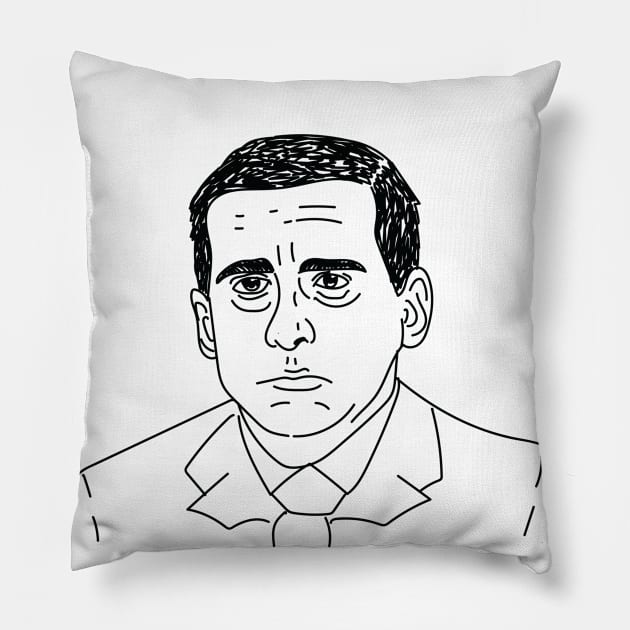 Grumpy Michael Scott Pillow by FalconArt