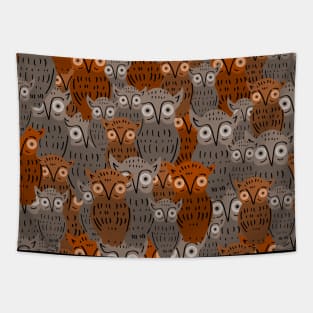 Cute Owl Pattern Tapestry