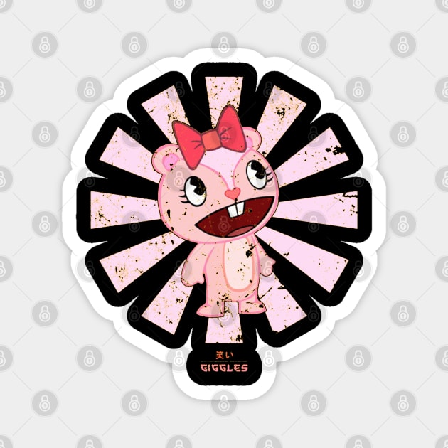 Giggles Retro Japanese Happy Tree Friends Magnet by box2boxxi