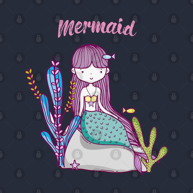 Cute Mermaid Lover by JeffDesign