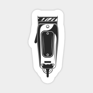 Barbershop clippes. Monochrome retro design. Magnet