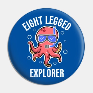 Eight Legged Explorer - Snorkeling octopus Pin