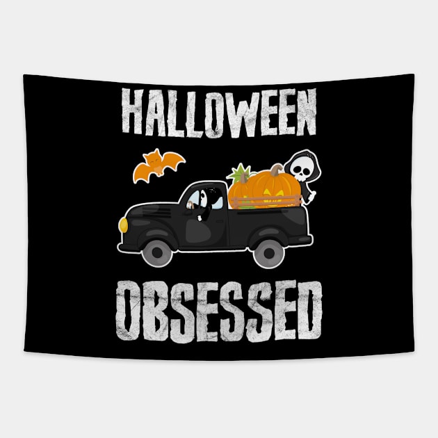 Halloween Obsessed Tapestry by SpacemanTees