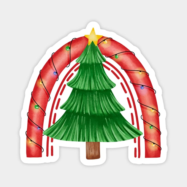 Christmas Lights Sparkle on The Tree Magnet by Archie & Ainslie