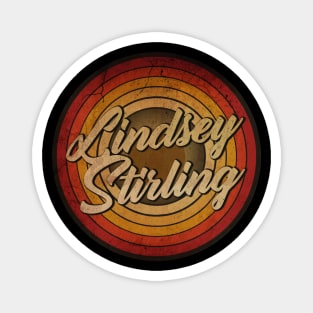 arjunthemaniac,circle retro faded Lindsey Stirling Magnet