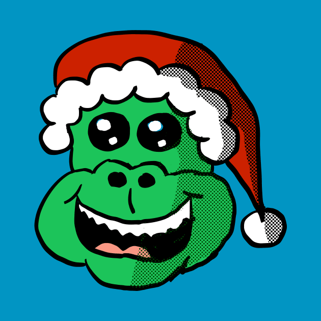 Santa T-Rex Head by Eric03091978