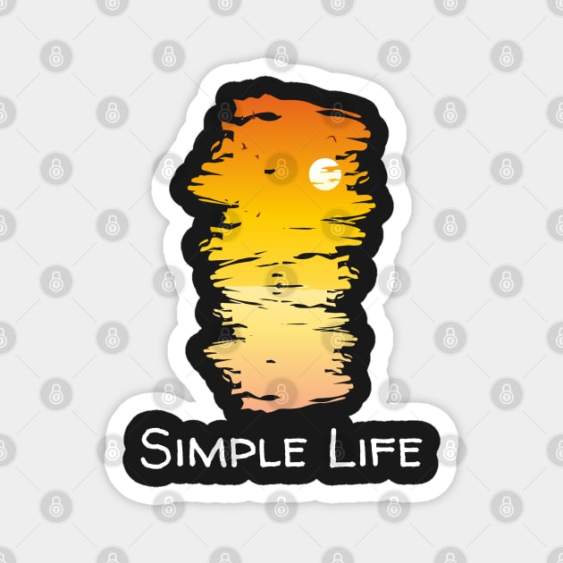 Simple Life - Sunset Over Water Magnet by Rusty-Gate98