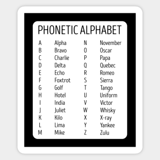 nato phonetic alphabet stickers teepublic
