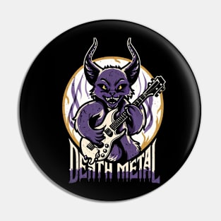 death metal Satanic Baphomet cat Pin