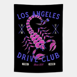 Los Angeles Drive Club" - Vintage Scorpion Tattoo Art Tapestry