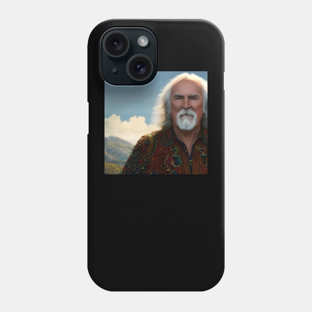 David Crosby vintage graphic design artwork Phone Case by Nasromaystro