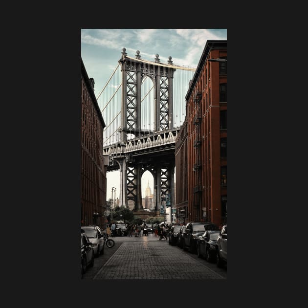 Famous view of the Manhattan Bridge from Washington Street in Dumbo, Brooklyn, New York City, USA by Reinvention