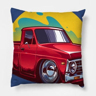 Oldschool Red Truck Pillow