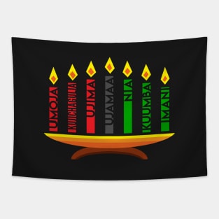 Kwanzaa Candles Holiday Tapestry