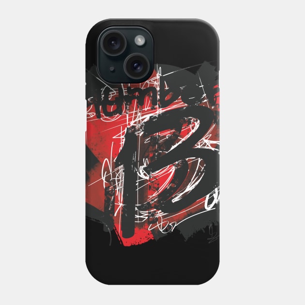 number 13 Phone Case by YujiVI