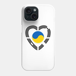 Korean Ukrainian Multinational Patriot Flag Series (Heart) Phone Case