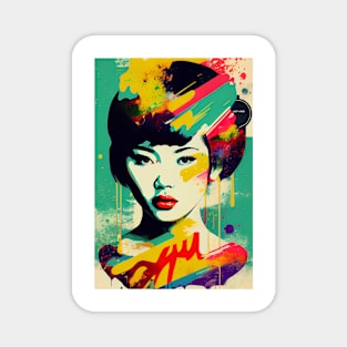 Vintage woman in pop-art style Magnet