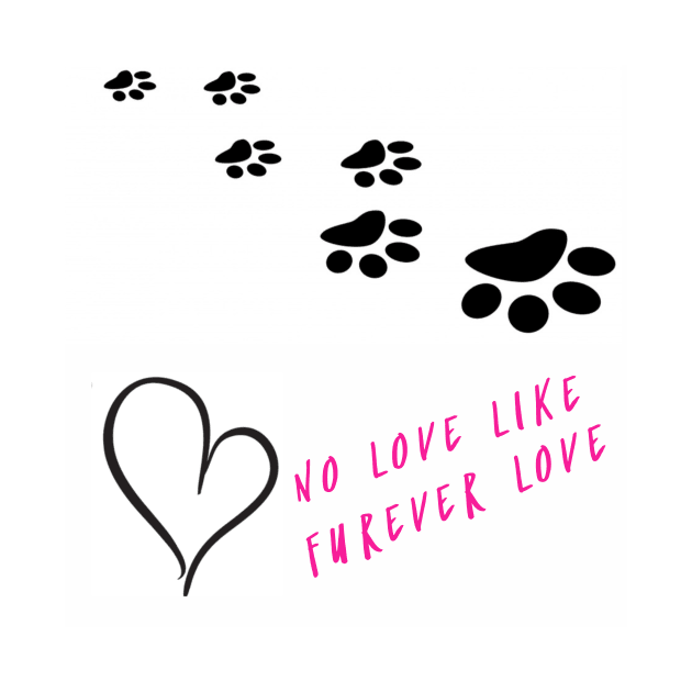 Furever love, valentine gift for animal lovers. by gillys