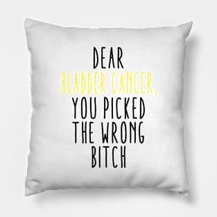 Dear Bladder Cancer You Picked The Wrong Bitch Pillow