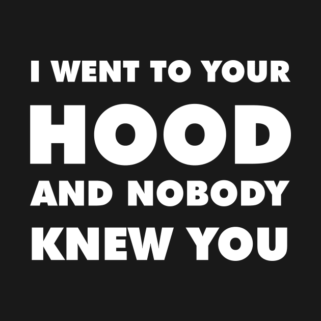I Went To Your Hood Newschool (White) by Graograman