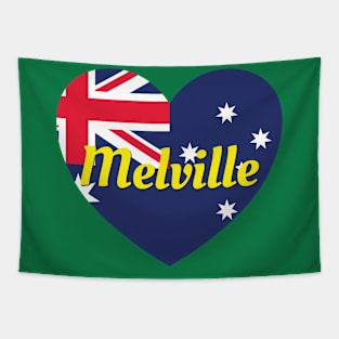 Melville WA Australia Australian Flag Heart Tapestry