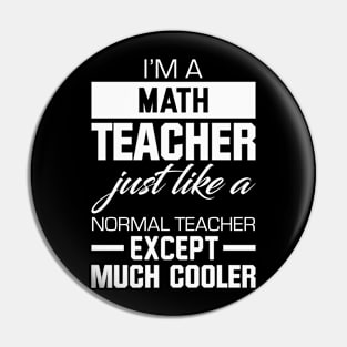 Math Teacher Pin