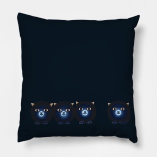 Cute Blackcurrant Kitties Pillow