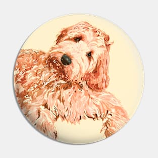 Adorable long wavy haired puppy painting. Pin